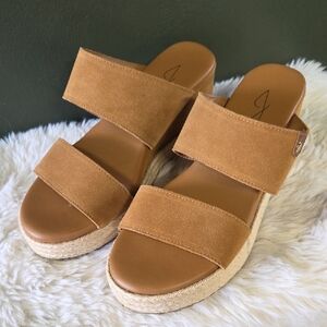 Joie Tan Suede Platform Mules